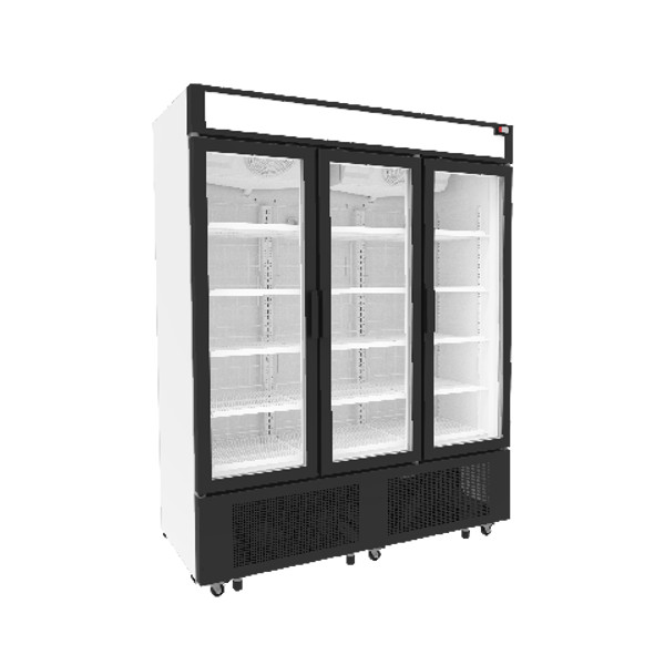 Шкаф морозильный с 3 стеклянными дверьми и канапе Ugur UDD 1600 D3KL NF