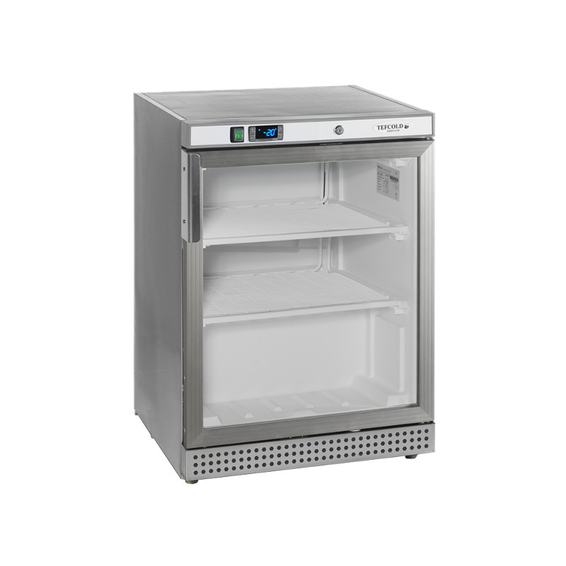 Шкаф морозильный со стеклом Tefcold UF200SG нержавеющий