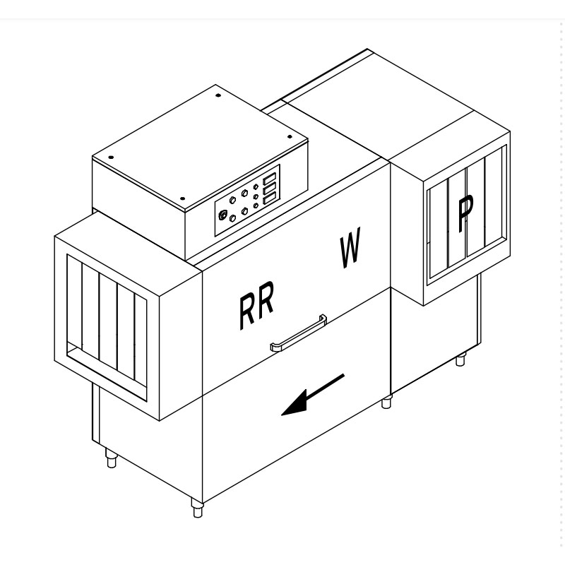 Машина посудомоечная конвейерная DIHR RX 184 LC